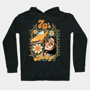 70's Baby! Hippie girl and 70's Pinto Hoodie